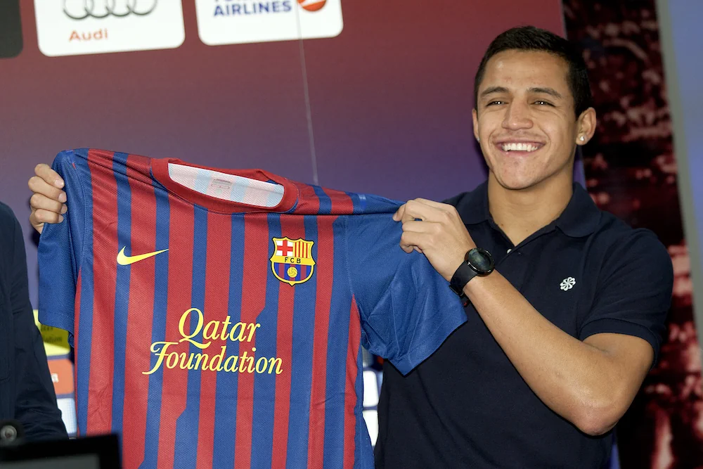 Alexis Sanchez quando aveva appena firmato per il Barcellona