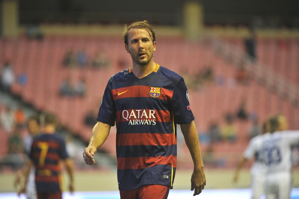 Gaizka Mendieta, partita di beneficenza del Barcellona
