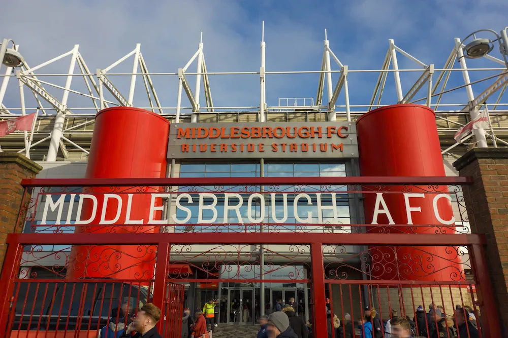Fuori dal Riverside Stadium del Middlesbrough
