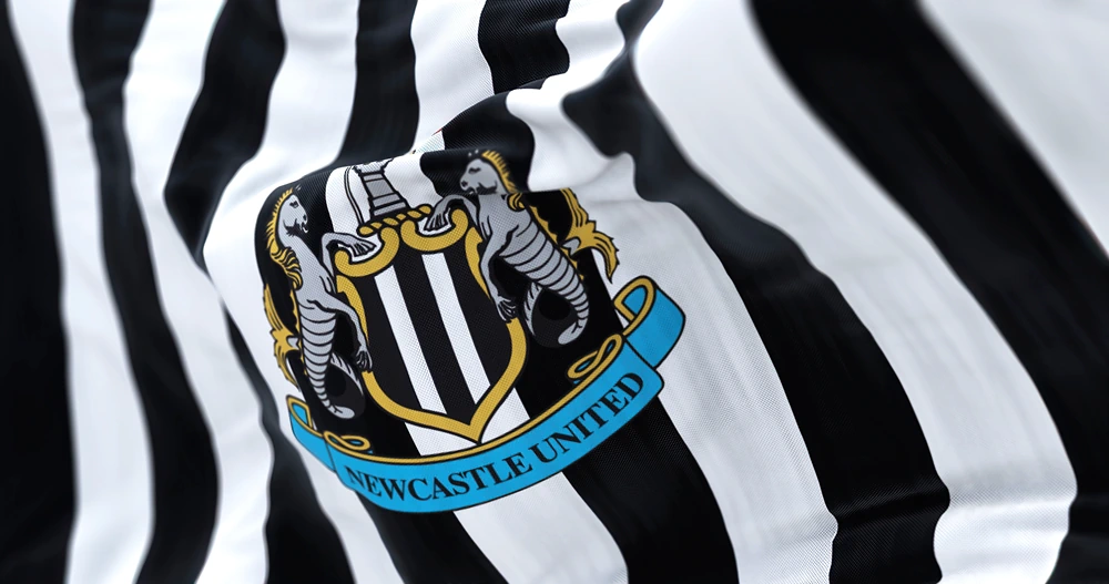 Logo del Newcastle su una bandiera