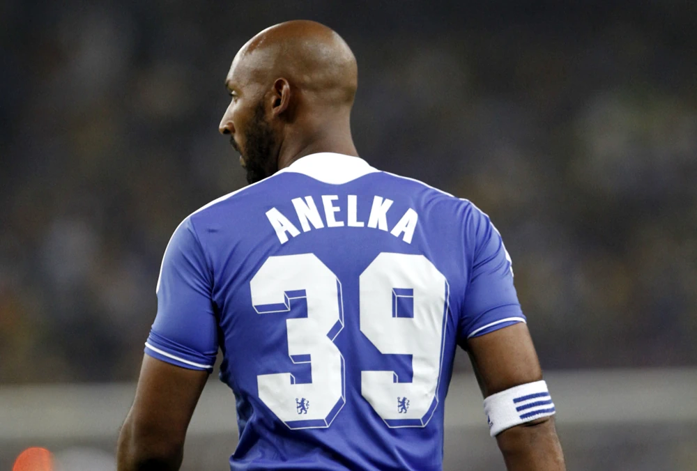 Nicolas Anelka ai tempi in cui giocava per il Chelsea