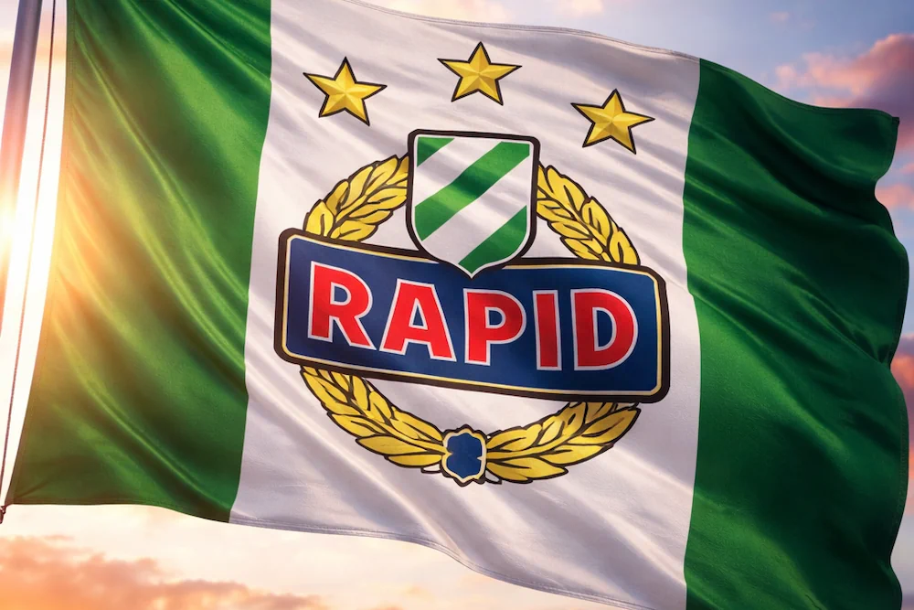 Bandiera del Rapid Vienna all'alba