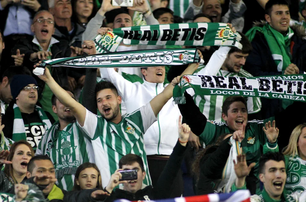 Tifosi del Real Betis durante una partita